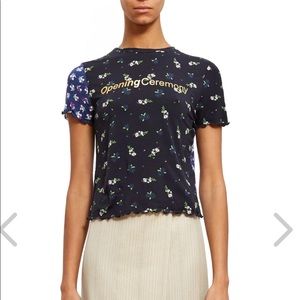 Unworn Opening Ceremony lettuce edge floral tshirt
